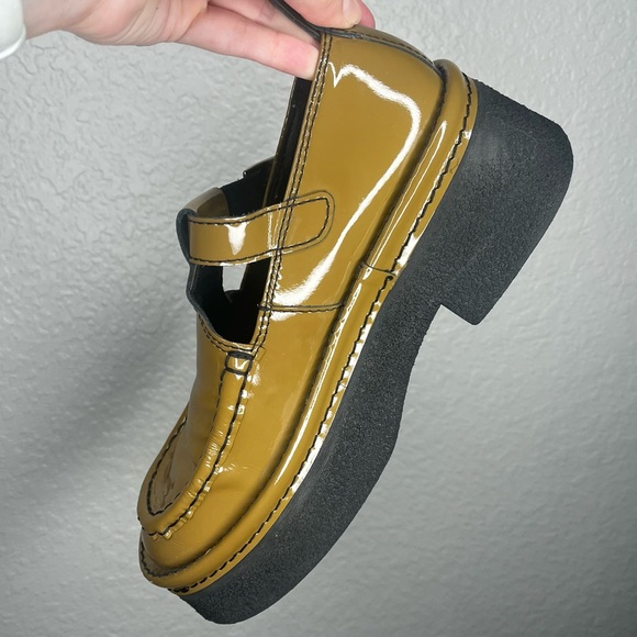 E8 By Miista Cathy Platform Mary Jane in Khaki Olive Size 39 US Women’s 8 Brown - Picture 7 of 14